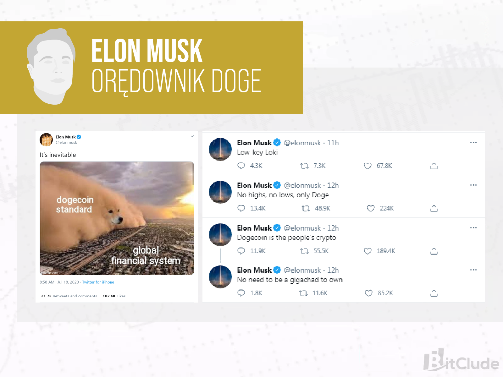 Jednym z największych orędowników Dogecoina jest Elon Musk, który promował kryptowalutę za pośrednictwem Twittera.
